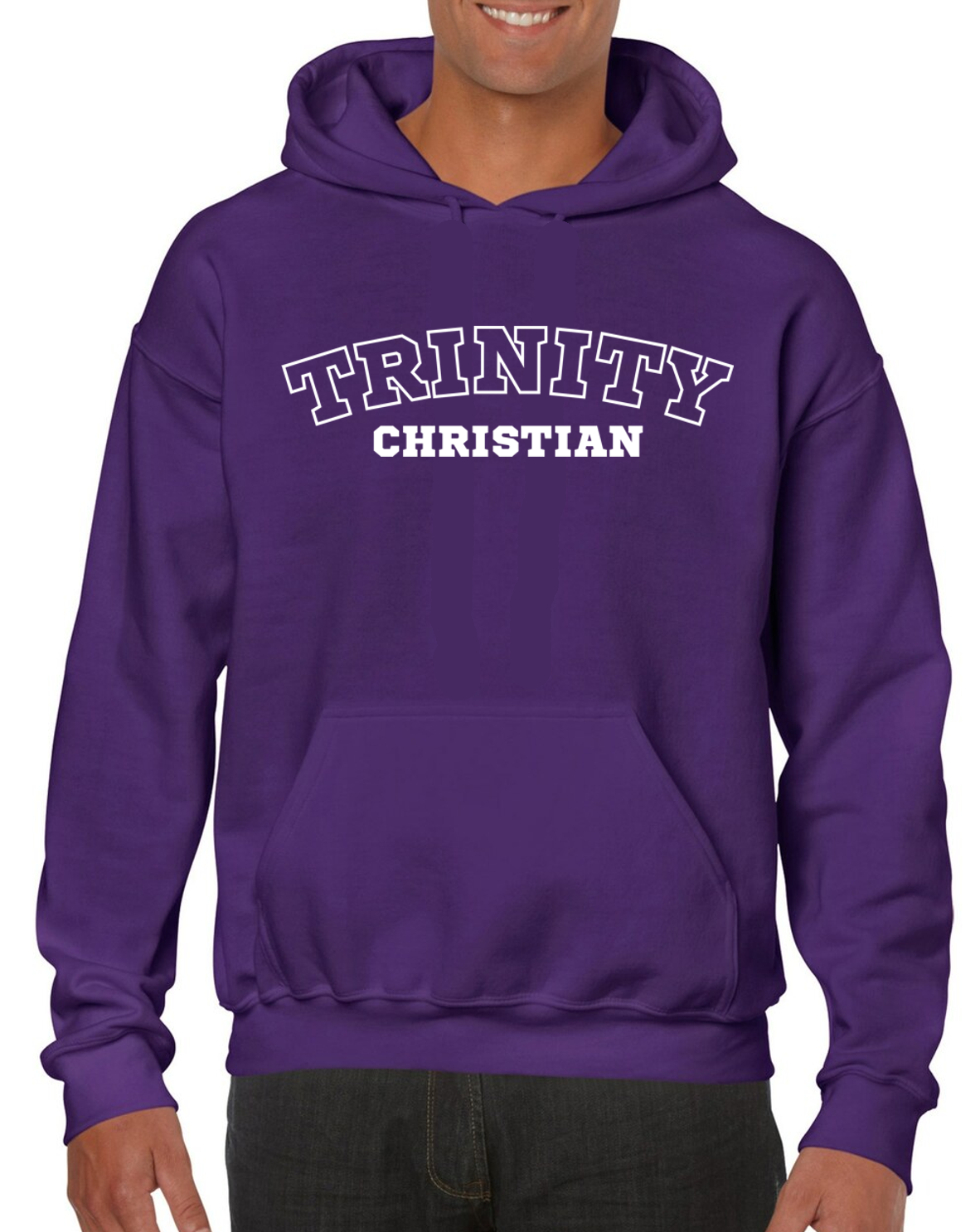 NEW ARRIVAL Trinity Arched over Christian Hoodie Sweatshirt Youth Adult Apparel Trinity Christian School Sharpsburg GA